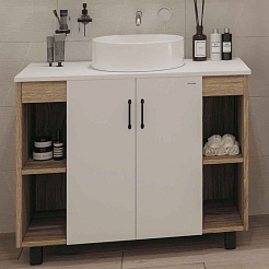 Grossman Мебель для ванной Флай 100 GR-3013 дуб сонома/белая – фотография-5